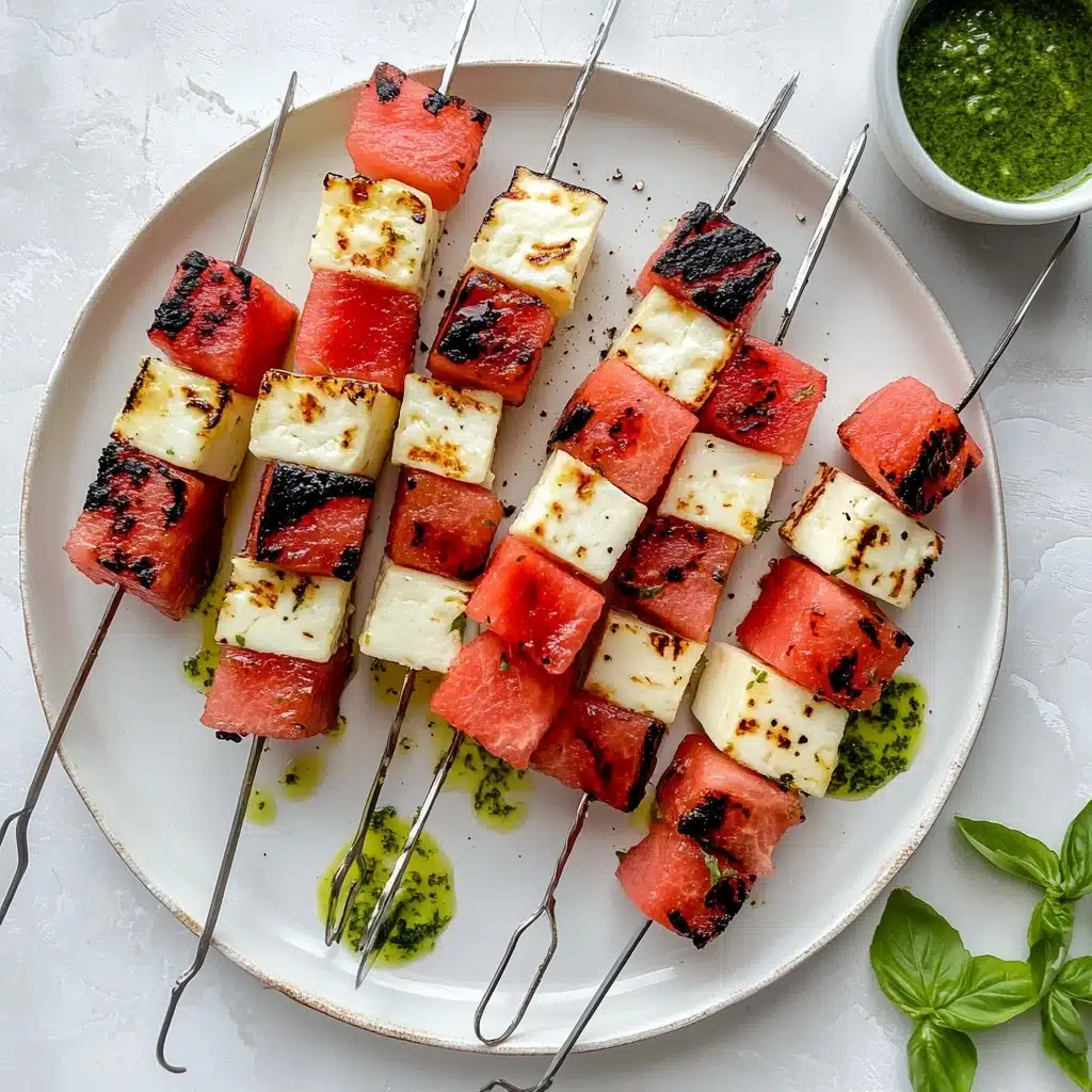 Watermelon Halloumi Skewers Recipe - Recipe Image