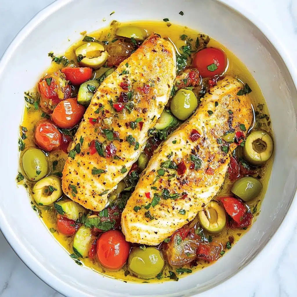 Easy Mediterranean Baked Fish Recipe - Recipe Image