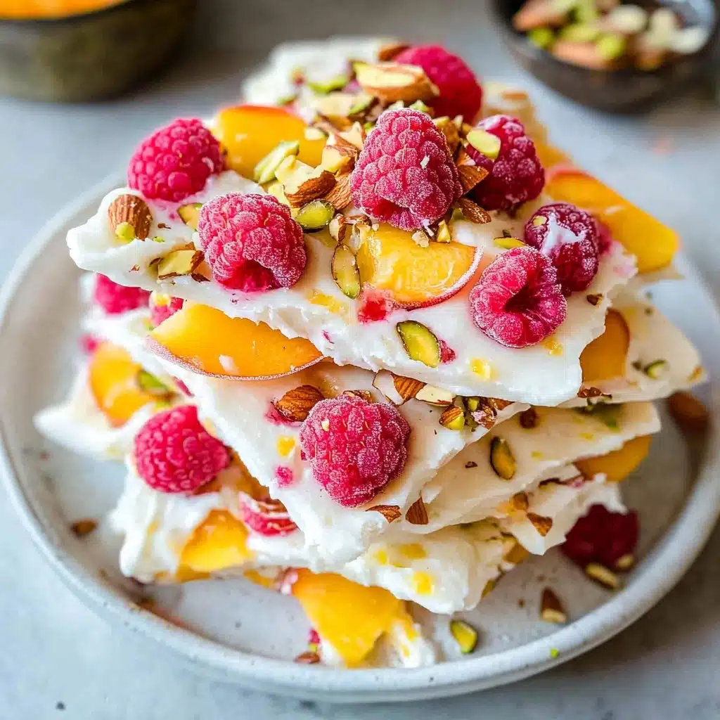 Peach Melba Yogurt Bark Recipe - Recipe Image
