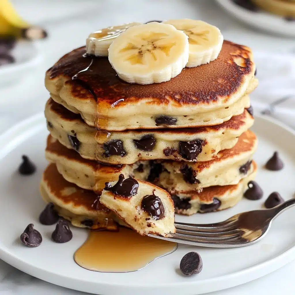 Banana Chocolate Chip Air Fryer Pancakes Recipe - Recipe Image