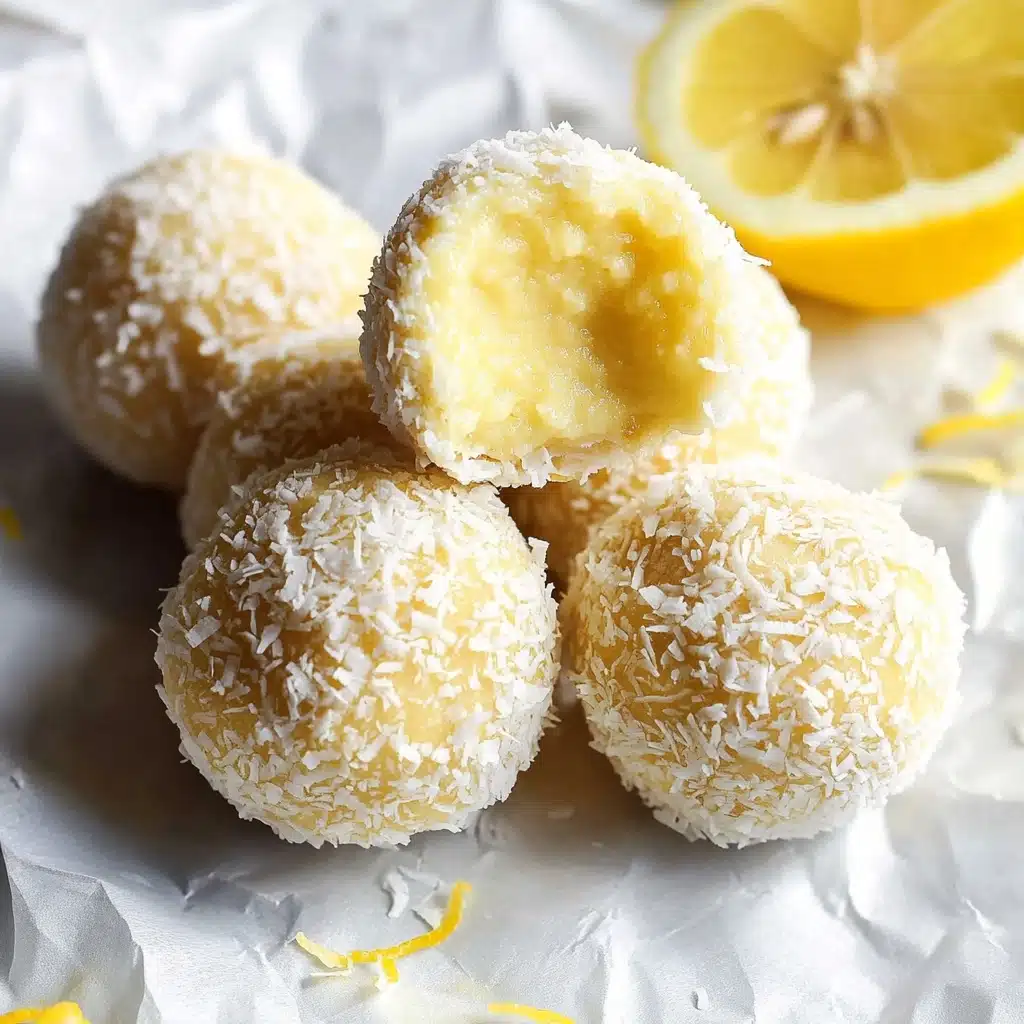 No Bake Coconut Lemon Energy Balls Recipe - Recipe Image