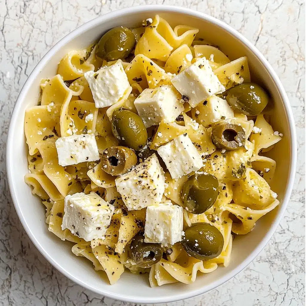 Dirty Martini Pasta Salad Recipe - Recipe Image