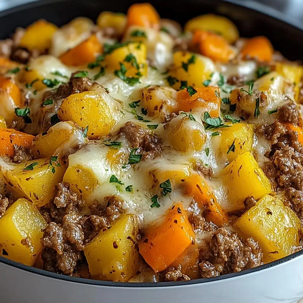 Crockpot Cheesesteak Potato Casserole Recipe - Recipe Image