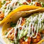 Spicy Shrimp Tacos with Garlic Cilantro Lime Slaw Recipe