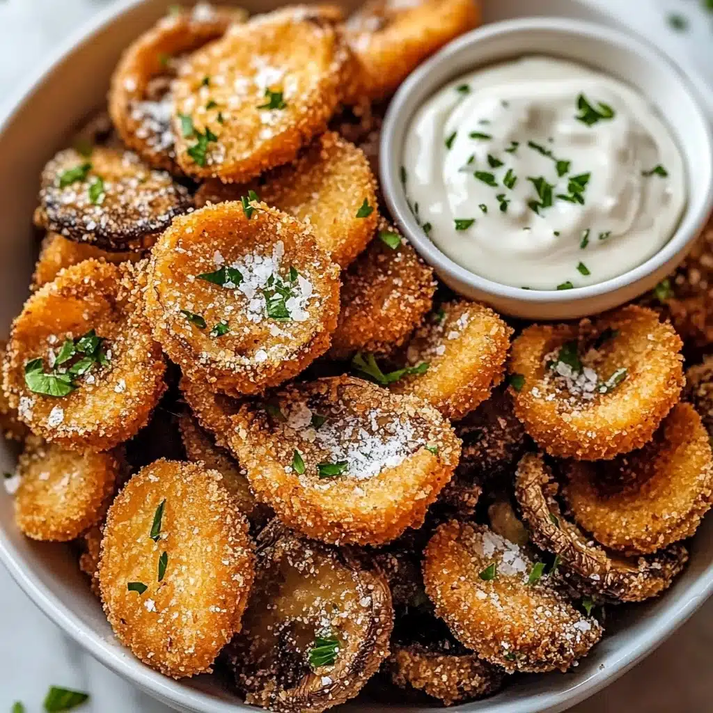 Fried Sliced Mushrooms with Ranch Recipe - Recipe Image