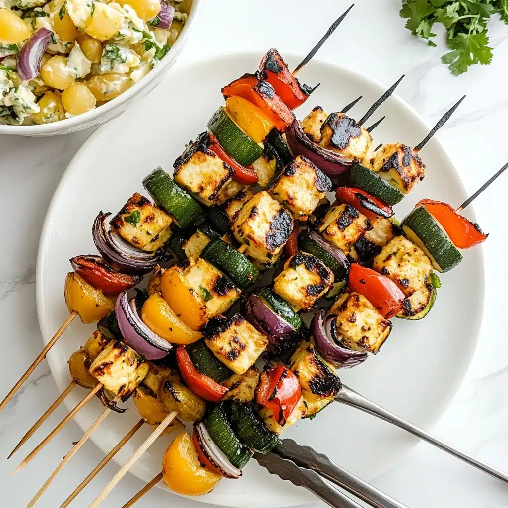 Grilled Greek Halloumi Kebabs Recipe - Recipe Image