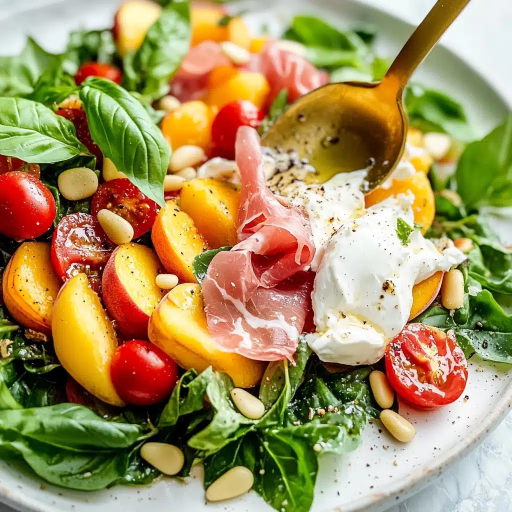 Fresh Peach & Burrata Salad Recipe - Recipe Image