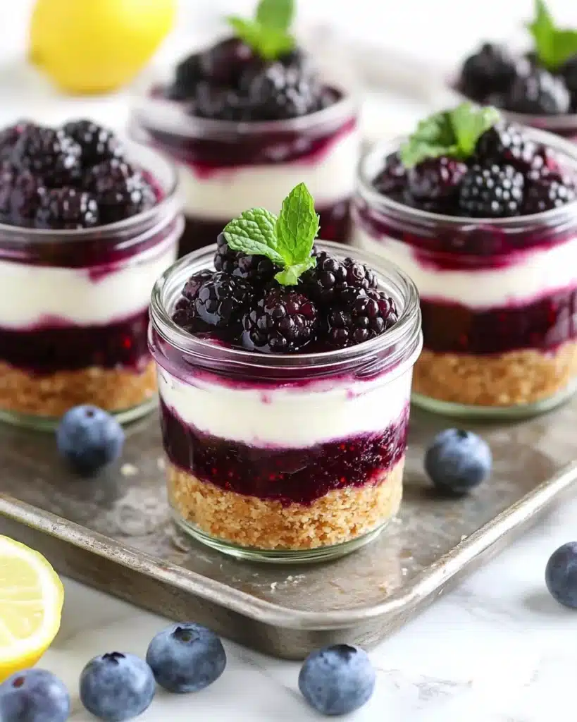 Blueberry Lemon No Bake Cheesecake Jars Recipe