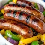 Spicy Sriracha Grilled Sausage and Peppers Recipe