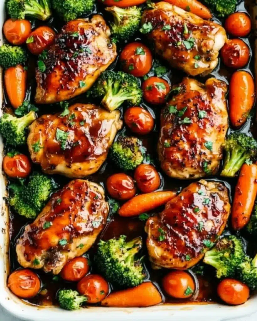 ONE PAN Balsamic Chicken and Veggies Recipe
