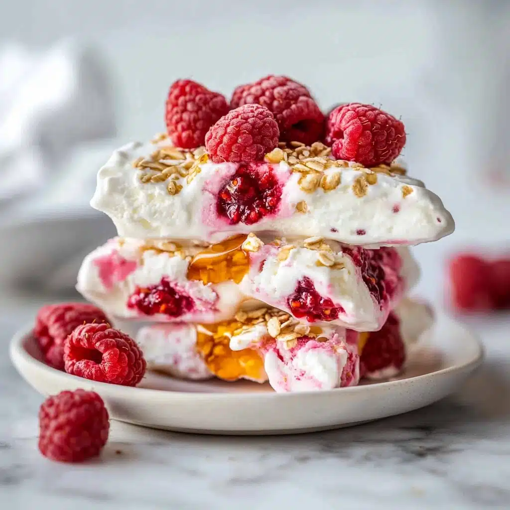 Peach Melba Yogurt Bark Recipe - Recipe Image