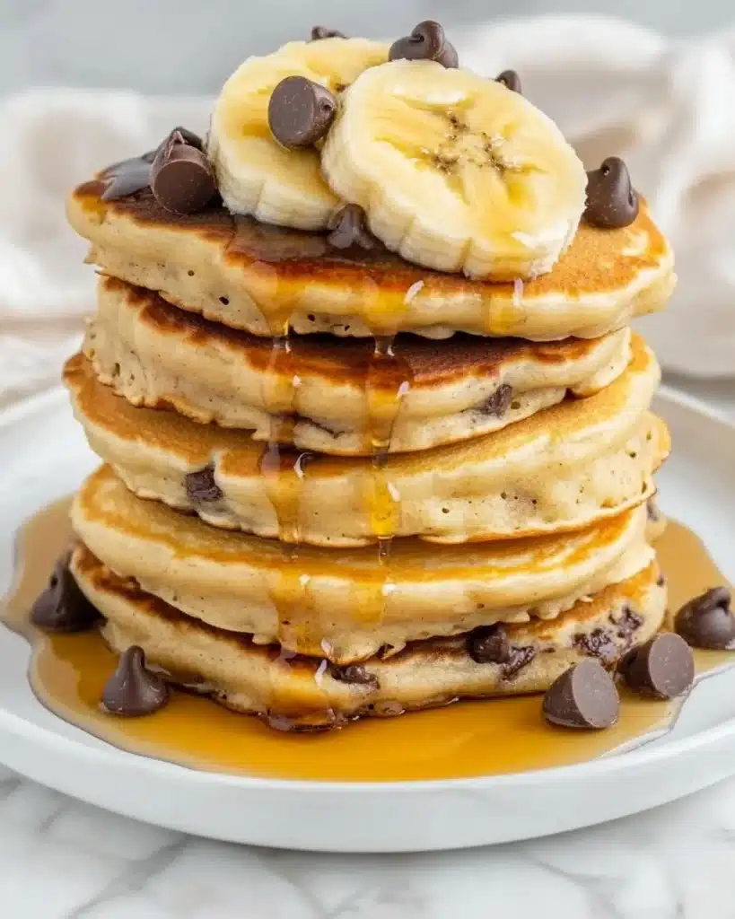 Banana Chocolate Chip Air Fryer Pancakes Recipe