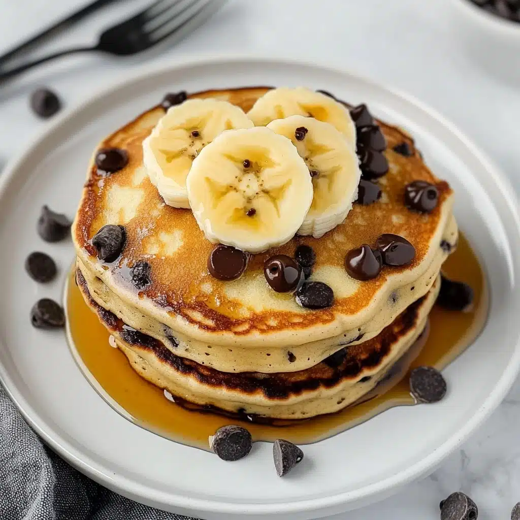 Banana Chocolate Chip Air Fryer Pancakes Recipe - Recipe Image