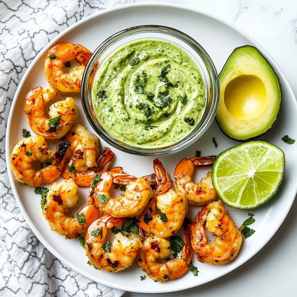 Chili Lime Shrimp with Avocado Crema Recipe - Recipe Image