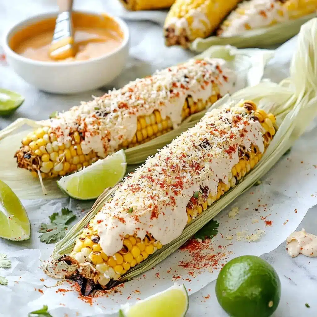 Grilled Mexican Corn with Chipotle Adobo Sauce Recipe - Recipe Image