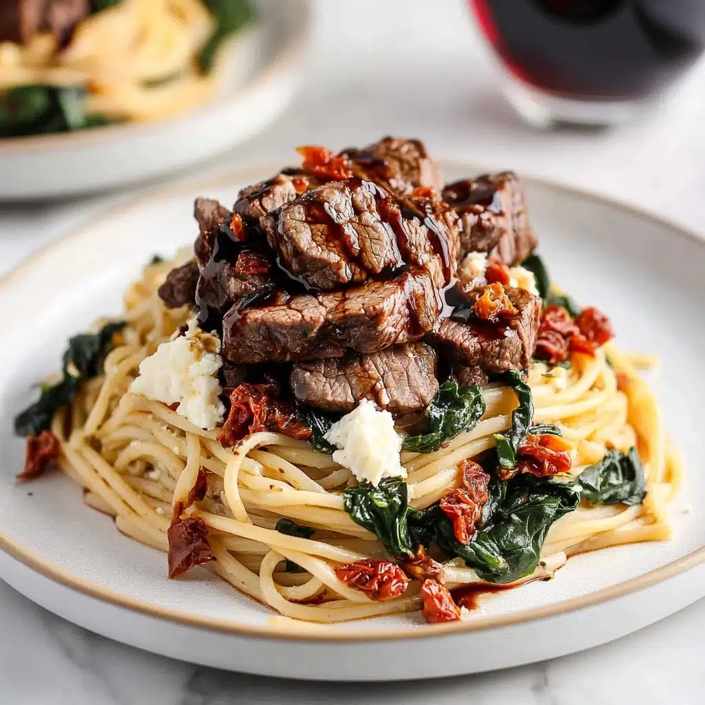Steak Pasta Gorgonzola Recipe - Recipe Image