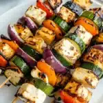 Grilled Greek Halloumi Kebabs Recipe