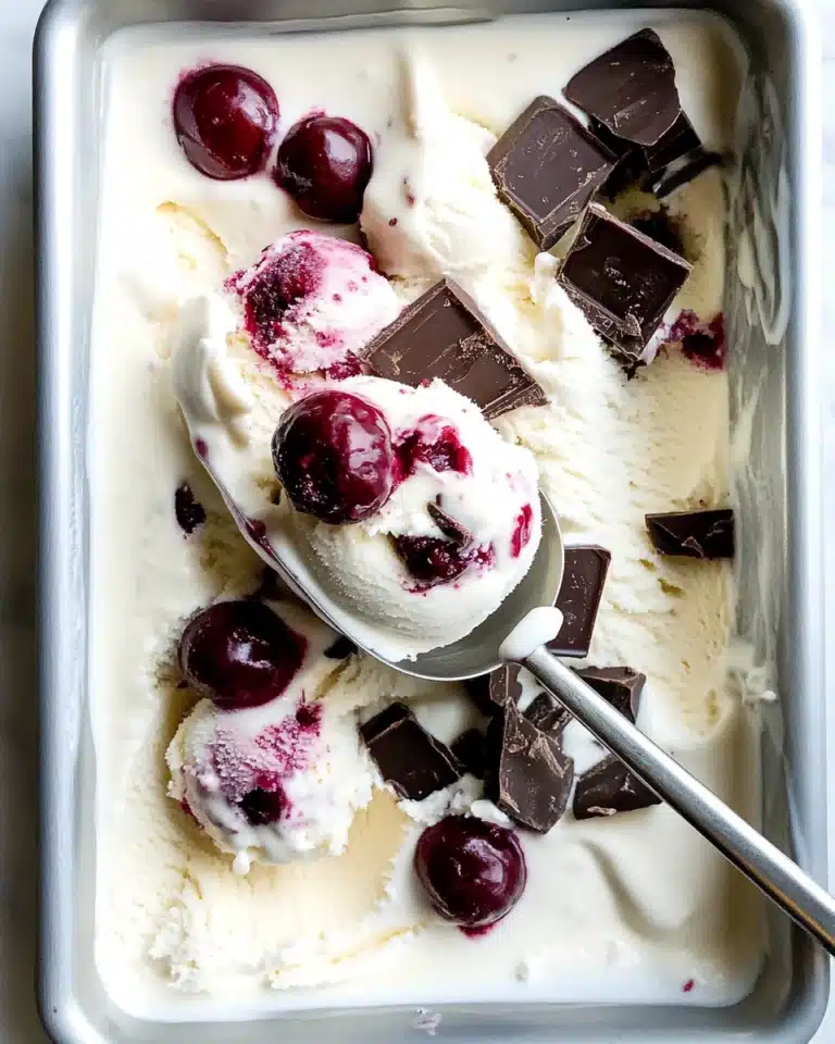 No-Churn Chocolate Cherry Ice Cream Recipe