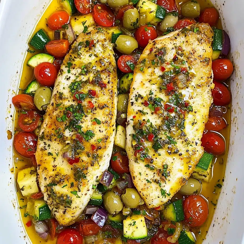 Easy Mediterranean Baked Fish Recipe - Recipe Image