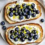 Lemon Blueberry Ricotta Toast With Honey Recipe