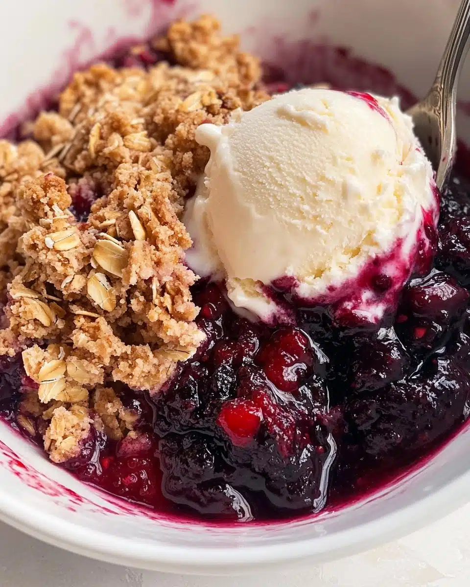 Microwave Berry Crumble Recipe