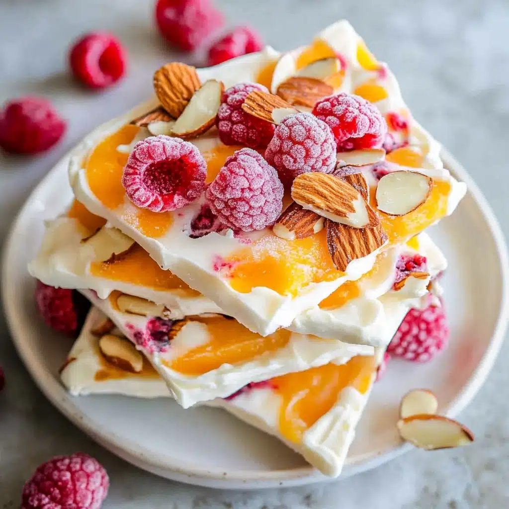 Peach Melba Yogurt Bark Recipe - Recipe Image