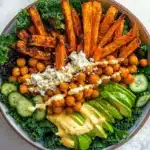 Sweet Potato Kale Salad with Creamy Honey Mustard Dressing Recipe