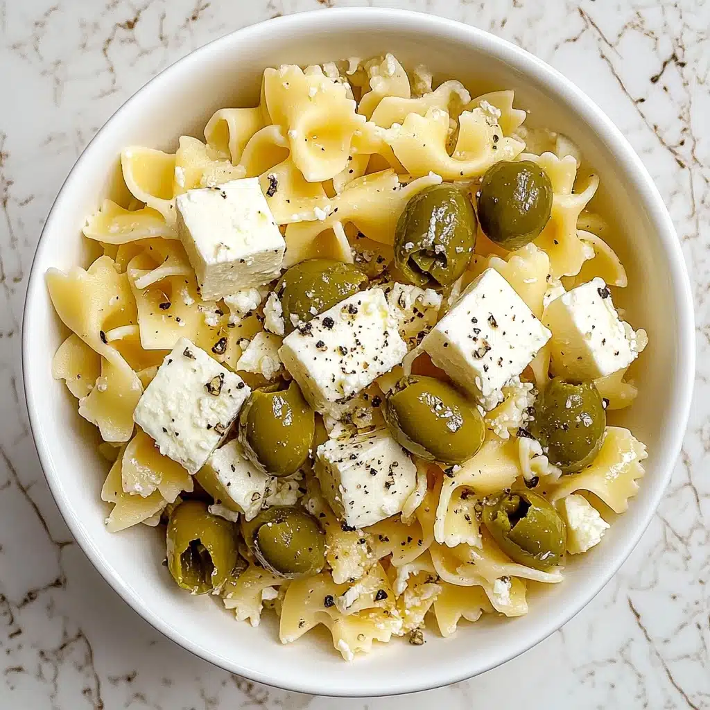Dirty Martini Pasta Salad Recipe - Recipe Image