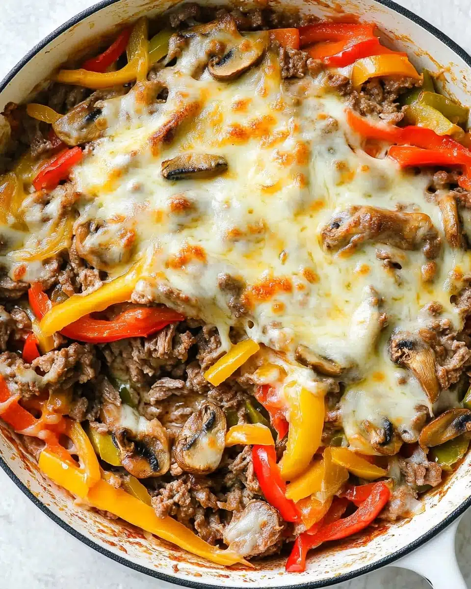 Philly Cheesesteak Casserole Recipe