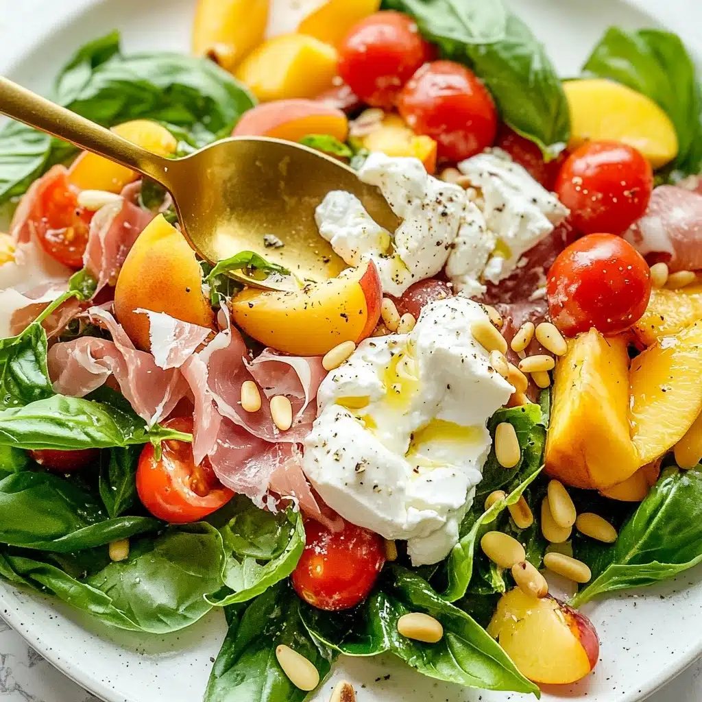 Fresh Peach & Burrata Salad Recipe - Recipe Image