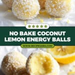 No Bake Coconut Lemon Energy Balls Recipe
