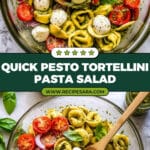 Easy Pesto Tortellini Pasta Salad Recipe