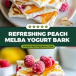 Peach Melba Yogurt Bark Recipe
