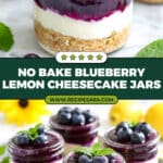 Blueberry Lemon No Bake Cheesecake Jars Recipe