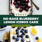 Blueberry Lemon Icebox Cake Recipe