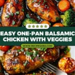 ONE PAN Balsamic Chicken and Veggies Recipe