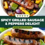 Spicy Sriracha Grilled Sausage and Peppers Recipe