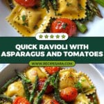 Ravioli with Tomatoes and Asparagus Recipe