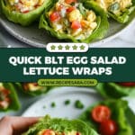 BLT Egg Salad Lettuce Wraps Recipe