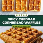 Jalapeño Cheddar Cornbread Waffles Recipe