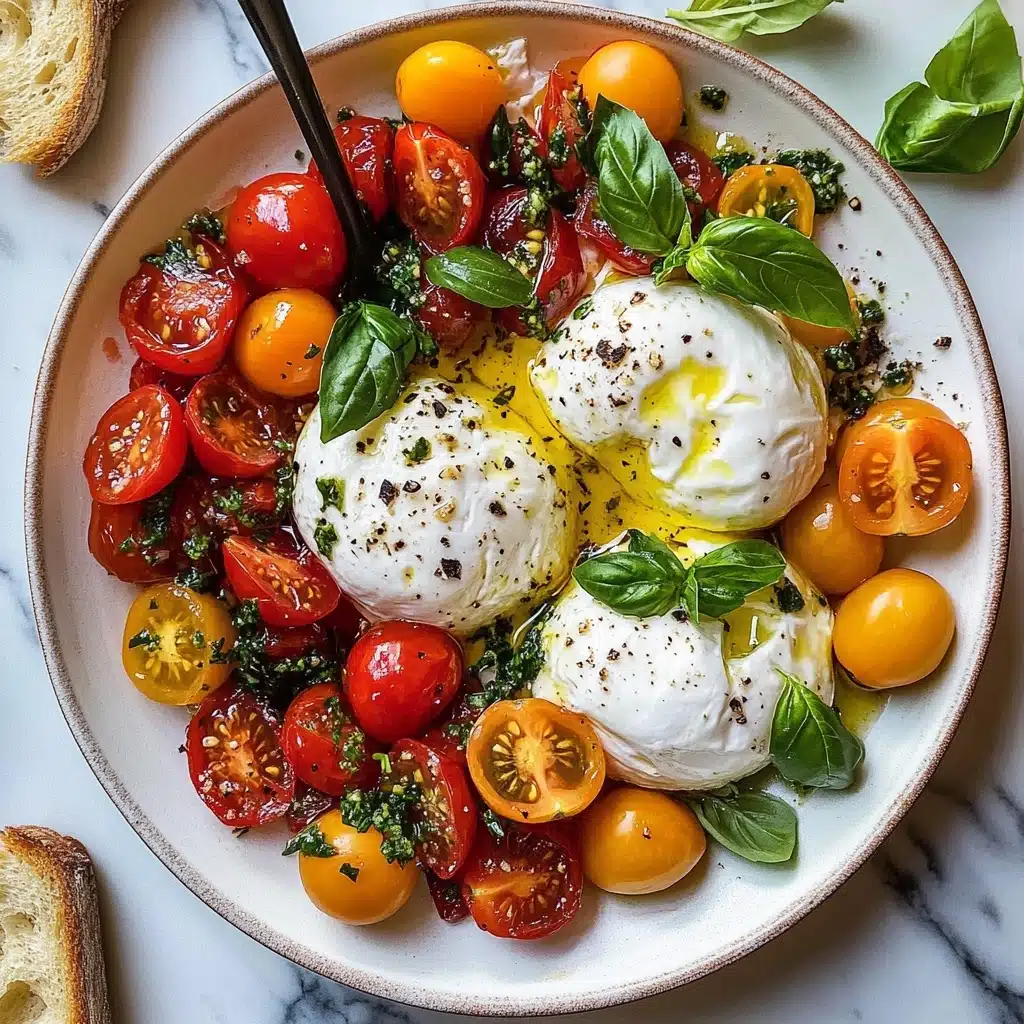 20 Minute Cheesy Caprese Pesto Tarts Recipe - Recipe Image