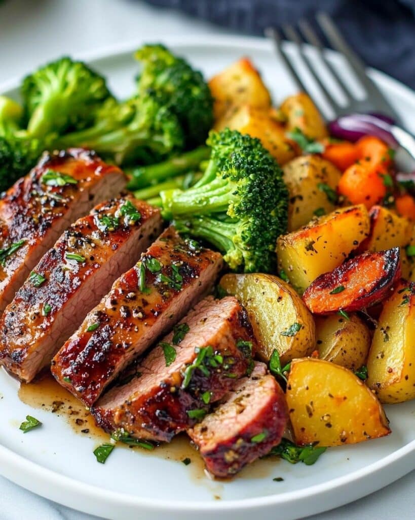Grilled Honey Mustard Chicken with Charred Broccoli Recipe