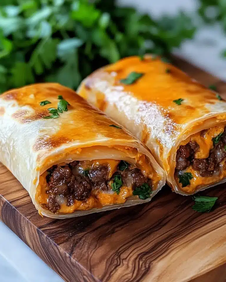 Garlic Butter Beef Cheeseburger Rollups Recipe