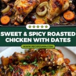 Sweet & Spicy Roast Chicken with Carrots, Dates & Pistachios Recipe