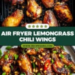 Sticky Lemongrass Chilli Air Fryer Chicken Wings Recipe