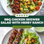 BBQ Chicken Skewer Salad Recipe
