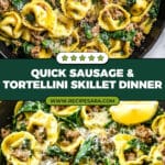 One-Pan Tortellini and Sausage Skillet Dinner Recipe