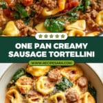 One Pan Tortellini with Sausage Recipe