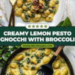 Creamy Lemon Pesto Gnocchi with Broccoli Recipe