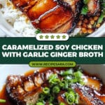 Caramelised Soy Chicken in Garlic Ginger Broth with Rice Recipe